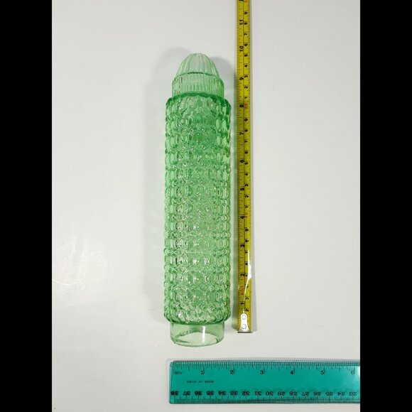 Vintage Art Deco Wall Lamp bullet torpedo glass shade sconce 1930's GREEN - RARE - Picture 10 of 15